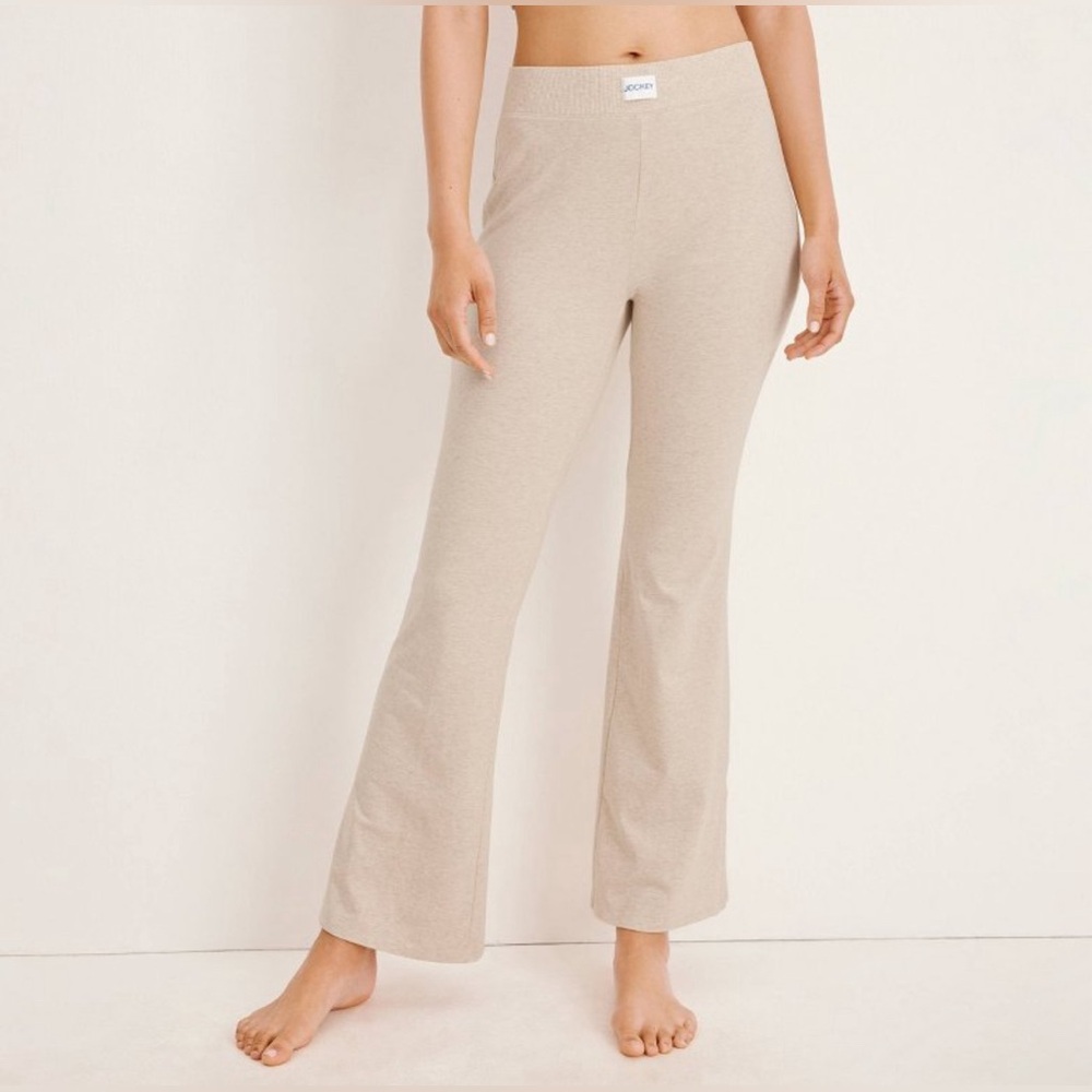 Jockey Generation Women's Organic Cotton Blend Flare Pants Oatmeal
Heather L NWT